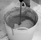 mix the plaster until smooth